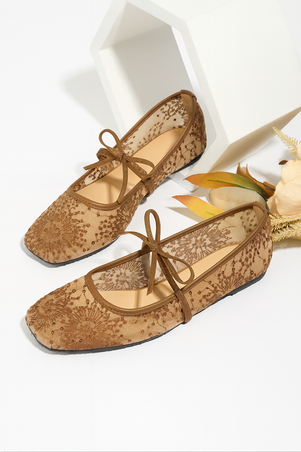 Belle Lace Mesh Flats