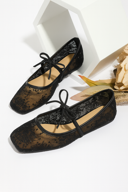 Belle Lace Mesh Flats