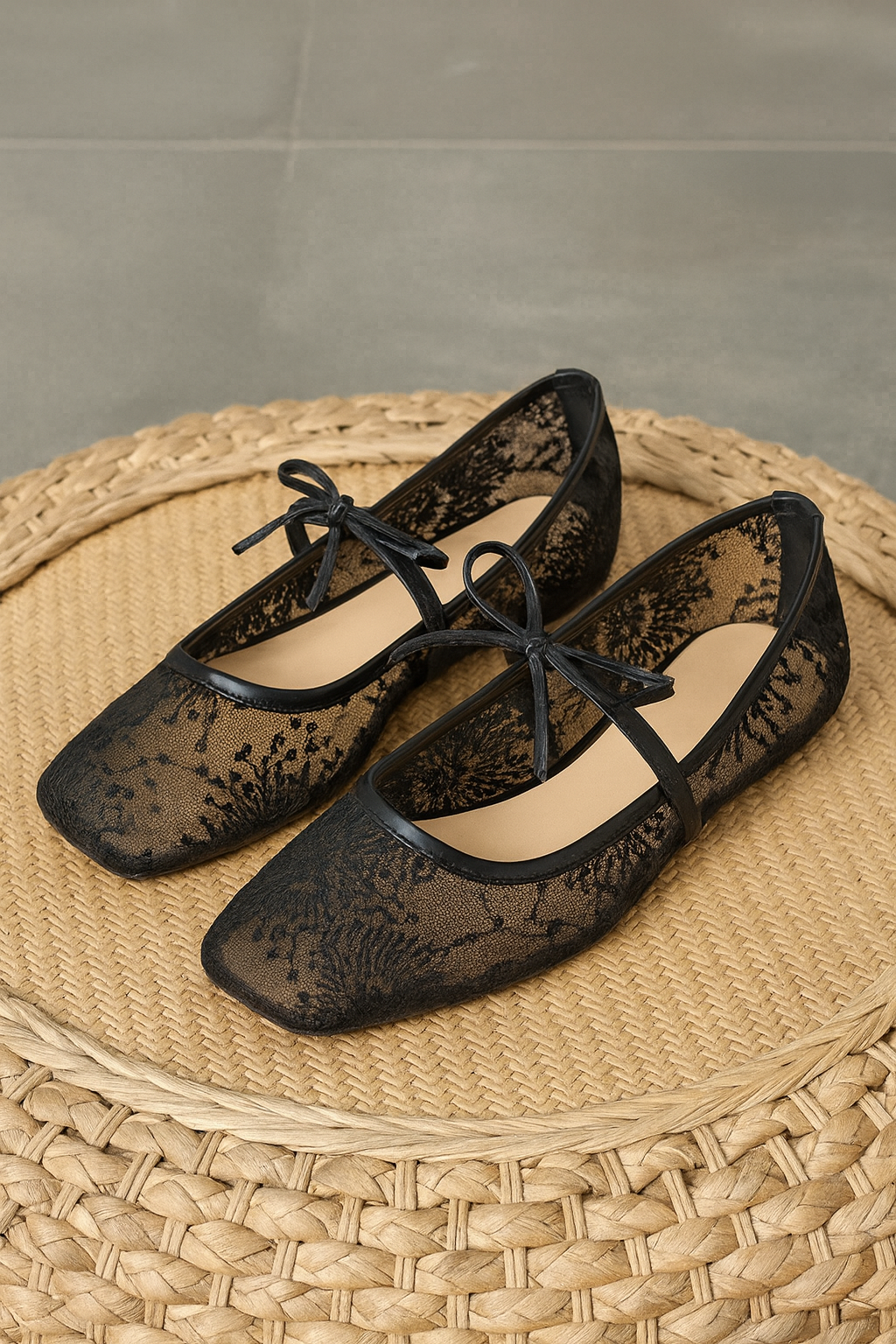 Belle Lace Mesh Flats