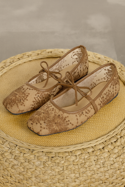 Belle Lace Mesh Flats