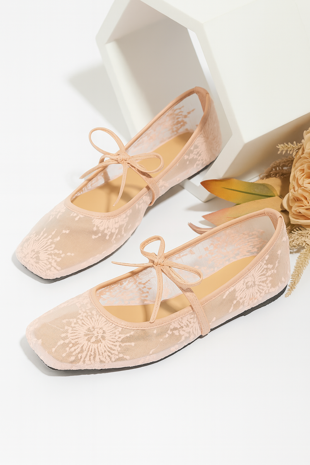 Belle Lace Mesh Flats