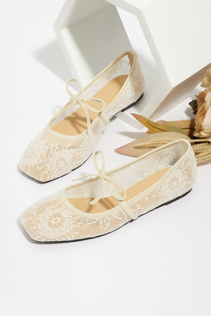 Belle Lace Mesh Flats