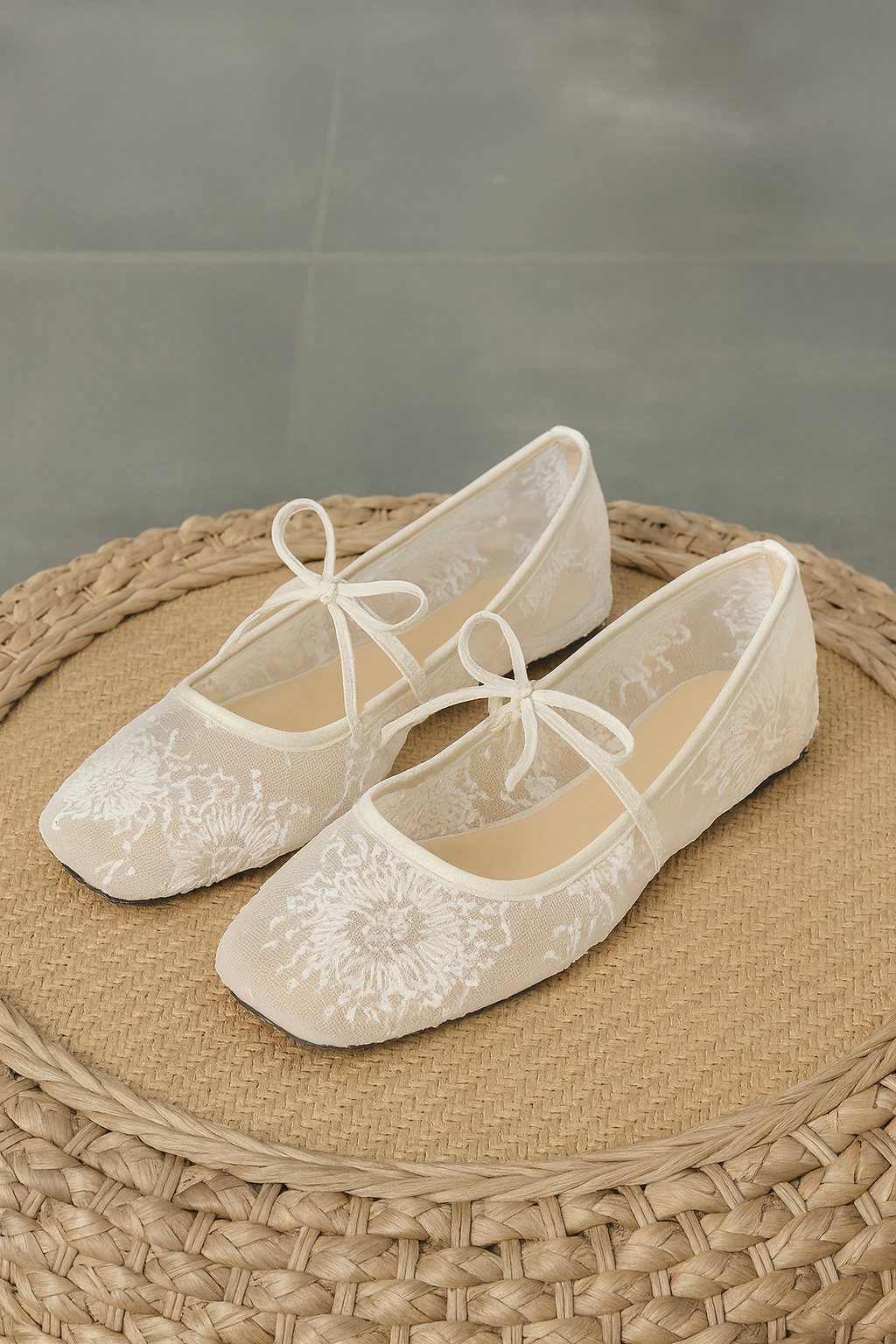Belle Lace Mesh Flats